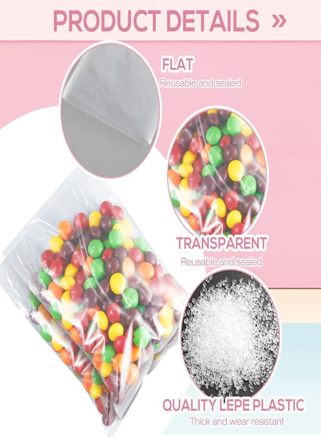 Qilery 2000 Pack 4'' x 6'' Clear Small Cellophane Bags Plastic Poly Clear Flat Open 2 Mil Merchandise Bags for Packaging Food Candies Dessert Bakery Cookies Storage Party Favors - Image 3